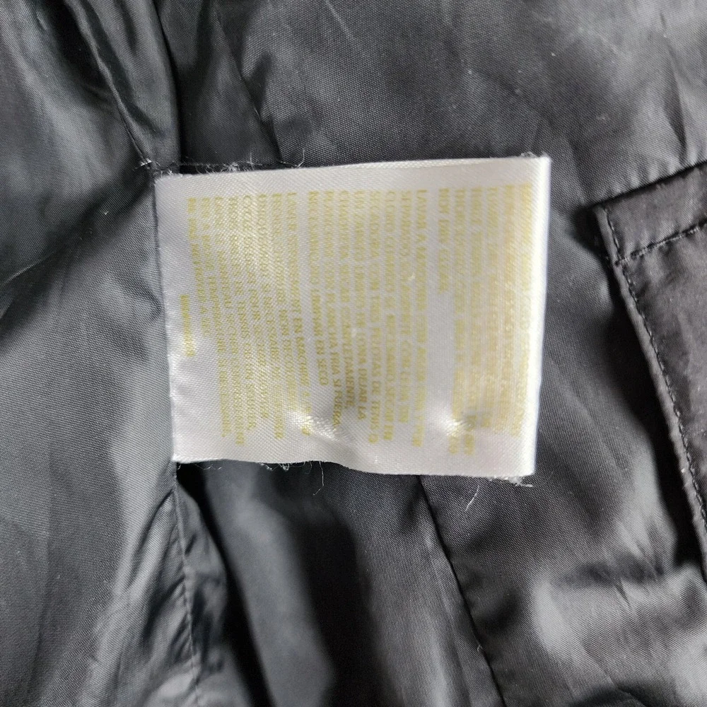 Liz Claiborne Womens Small Removable Hood Down Feather Puffer‎ Jacket Black